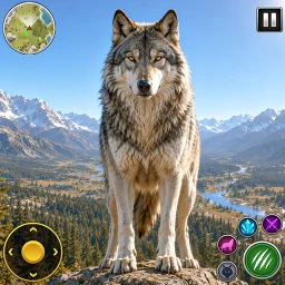 أيقونة Wild Animal Sim- Wolf Games 3D